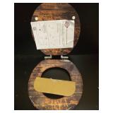 SANILO Wooden Toilet Seat with Soft Close [ROUND] - Decorative, Quiet & Slow Close Molded Wood Seat - With Strong Bumpers & Hinges - Adjustable Fit â Vintage - Retail: $60