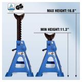 GAOLLY Car Jack Stands 3 Ton with Double Locking and Large Foot Base for Lifting Cars,SUVS,MPVS, Heavy Duty Steel, 6600 lb Capacity, 2 Packs - Retail: $43