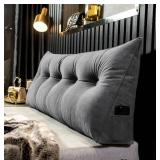 TOTATOWI Triangular Headboard Pillow Wedge Pillow for Headboard Gap Headboard Pillow Twin Daybed Pillows Backrest Pillow with Side Pockets - Retail: $160