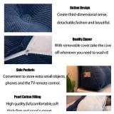 TOTATOWI Triangular Headboard Pillow Wedge Pillow for Headboard Gap Headboard Pillow Twin Daybed Pillows Backrest Pillow with Side Pockets - Retail: $160