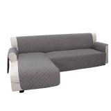 Easy-Going Sofa Slipcover L Shape Sofa Cover Sectional Couch Cover Furniture Protector Mat for Pets Dog Cat (X-Large,Gray/Gray) - Retail: $82
