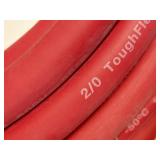 E-VOLT Professional Grade Annealed Copper EPDM Welding Lead and Car Battery Cable | Made in USA ((2/0) 0000 AWG, 25 FT RED) - Retail: $183