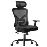 NOBLEWELL Ergonomic Office Chair with Padded Lumbar Support, 2D Headrest, Adjustable Armrests, Upgraded Contoured Seat Cushion, 130Â° Rocking Tilt, Computer Chair for Home Office, NWOC1-1 - Retail: 