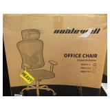 NOBLEWELL Ergonomic Office Chair with Padded Lumbar Support, 2D Headrest, Adjustable Armrests, Upgraded Contoured Seat Cushion, 130Â° Rocking Tilt, Computer Chair for Home Office, NWOC1-1 - Retail: 