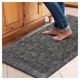 KMAT Kitchen Mat Cushioned Anti-Fatigue Floor Mat Waterproof Non-Slip Standing Mat Ergonomic Comfort Floor Mat Rug for Home,Office,Sink,Laundry,Desk 39\"(L) x 20\"(W),Grey - Retail: $35