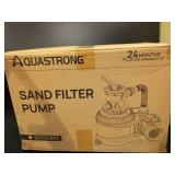 AQUASTRONG Sand Filter Pump for Above Ground Pool with Timer, 2/3 HP Pool Pumps Above Ground 3000 GPH for Pools up to 11000GAL,12in Pool Filter with 6-Way Valve, Improved Circulation and Filtration - 