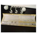 White Curtain Rods 66 to 120 Inches(5.5-10 Feet),5/8 inch Splicing Drapery Rods,Small Curtain Rods Set,Size: 36