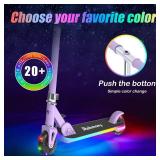 Rahmory Kick Scooter for Ages 5-12,Kid, Teens. Max Load 155 LBS. Foldable, Lightweight, with Light up Wheels and Dynamic Light Deck, Teen and Adults, 3 Adjustable Levels. - Retail: $70