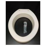 Carex Toilet Seat Riser  Elongated Raised Toilet Seat Adds 3.5 inches to Toilet Height  for Assistance Bending or Sitting  300 Pound Weight Capacity Toilet Riser - Retail: $25