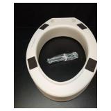 Carex Toilet Seat Riser  Elongated Raised Toilet Seat Adds 3.5 inches to Toilet Height  for Assistance Bending or Sitting  300 Pound Weight Capacity Toilet Riser - Retail: $25
