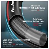 Garden Hose 25ft x 5/8\", NON-EXPANDABLE Heavy Duty Premium Flexible Water Hose, No Kink, Leakproof, Lightweight Hybrid Hose with Male to Female Fittings for Household&Backyard - Retail: $29