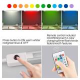 LUXSWAY Plug in Color Changing Led Bar Light,Led RGB Strip Light with Remote,Super Bright Under Cabinet Lighting,Multicolor Stick On Lights for Under Counter, Desk,Cupboard, Room (18 Inch) - Retail: $