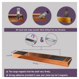 STUTOV 30\" Magnetic Stove Top Shelf â Brushed Copper Spice Rack and Seasoning Organizer â Kitchen Shelf for Back of Stove â Over Stove Rack and Storage Organizer - Retail: $37