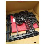 InBrave Collapsible Wagon Cart Foldable Beach Wagon with All-Terrain Wheels - 380 LBS Heavy Duty Grocery Cart for Shopping, Beach, Camping, Sports, Garden (Blue) - Retail: $50