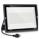 YANYCN 400W LED Stadium Flood Light Outdoor,2400W Equivalent 50500LM 5000K Daylight White Super Bright FloodLight with Plug,85-277V IP66 Waterproof Commercial Lighting for Sports Fields,Counts,Arena -