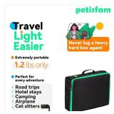 petisfam Portable Travel Litter Box for Cats with Lid to Contain Litter and Odor. Easy to Carry, Clean and Store. Easy for Car Travel, Hotle Stays, Flying with Cats - Retail: $26