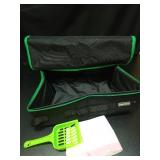 petisfam Portable Travel Litter Box for Cats with Lid to Contain Litter and Odor. Easy to Carry, Clean and Store. Easy for Car Travel, Hotle Stays, Flying with Cats - Retail: $26