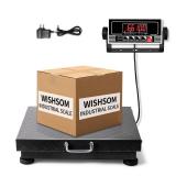 WISHSOM 660lbs Heavy Duty Postal Scale with Steel, Ultra Durable Large Verstile Digital Shipping Scale, Scale for Packages/Pets/Luggage/Warehouse/Office/Orchard/Body Weight/Home/Commerce/Industry - Re