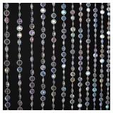 FlavorThings 3FTx 9FT Diamond Cut Crystal Beaded Curtain for Doorway Room Closet Divider Party Wedding Kids Bedroom Decorations,Diamond Cut Bead Curtain - Retail: $53