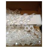 FlavorThings 3FTx 9FT Diamond Cut Crystal Beaded Curtain for Doorway Room Closet Divider Party Wedding Kids Bedroom Decorations,Diamond Cut Bead Curtain - Retail: $53