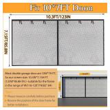 Garage Screen Doors for 1 car garage-10x7FT Fiberglass Durable Heavy Duty Magnetic Garage Door Screen Retractable Hands Free with 4 Roll Up Straps for Patio Workshop Home Gym Sun Room - Retail: $40