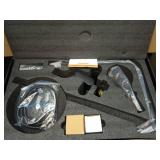 All-Metal Outdoor Shower Fixture,3 Functions Handle Tub Rainfall Shower Faucet Sets with Dial Thermometer Brass Valve, Black Exposed Shower System with 10