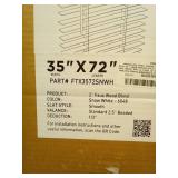 Lotus & Windoware Cordless 2  Faux Wood Room Darkening Horizontal Blind  35  W x 72  L  Smooth  Snow White - Retail: $60