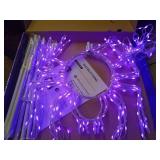 Hopolon Outdoor Halloween Decorations Lights, 3PACK Halloween Spider Pathway Lights 229LED Plug-in Purple Garden Light Walkway with 8Modes Timer Waterproof for Holiday Home Garden Yard Party Decor TES