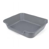 Ying Tutu 1 Pack of Extra Large Cat Litter Box (ABS Material), Low Entry Senior Litter Pen for Geriatric Kitty Big Cats, Jumbo Pet Safe Litter Boxes Tray for Indoor Pets Potty (Gray, 24\" L x 20\" W) 