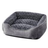 JOEJOY Rectangle Dog Bed for Large Medium Small Dogs - Washable Orthopedic Sofa Bed, Soft Breathable Puppy & Pet Cuddler, Durable Calming Dog Bed with Anti-Slip Bottom, Multiple Sizes, Dark Grey - Ret