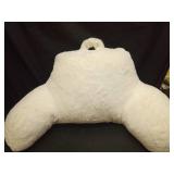 Sherry Kline Faux Fur, Zippered Backrest Cushion with Covered Insert - White polyetser Fill - Retail: $50