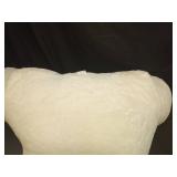 Sherry Kline Faux Fur, Zippered Backrest Cushion with Covered Insert - White polyetser Fill - Retail: $50