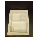 Solid Wood 14 X 18 Recessed Medicine Cabinet,2-Tier, Medicine Cabinet Organizer,Wall Niche, Bathroom Wall Cabinet, recessed bathroom Cabinet,Recessed Wall Cabinet, Bathroom Cabinet With Storage, White