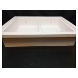 Solid Wood 14 X 18 Recessed Medicine Cabinet,2-Tier, Medicine Cabinet Organizer,Wall Niche, Bathroom Wall Cabinet, recessed bathroom Cabinet,Recessed Wall Cabinet, Bathroom Cabinet With Storage, White