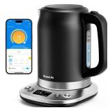 GoveeLife Smart Electric Kettle Temperature Control, WiFi Electric Tea Kettle with Alexa Control, 1500W Rapid Boil, 2H Keep Warm, 1.7L BPA Free Stainless Steel Water Boiler for Tea, Coffee, Oatmeal - 