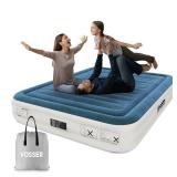 VOSSER Queen Air Mattress with Built-in Pump,Fast & Easy Inflation/Deflation Inflatable Mattress, Foldable Blow Up Mattress with Storage Bag, Inflatable Bed for Home, Camping & Guests - Retail: $66
