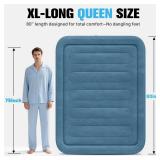 VOSSER Queen Air Mattress with Built-in Pump,Fast & Easy Inflation/Deflation Inflatable Mattress, Foldable Blow Up Mattress with Storage Bag, Inflatable Bed for Home, Camping & Guests - Retail: $66
