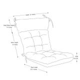 QILLOWAY Indoor/Outdoor High Back Chair Cushion,Spring/Summer Seasonal Replacement Cushions.(Dark Grey) - Retail: $50