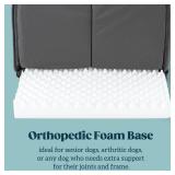 PELZIN Indoor Dog House - Orthopedic Dog Tent Bed w/Egg-Crate Foam - Pet Bed with Cover Cave - Waterproof Lining - Nonskid Bottom, Ideal for Large Breeds & Fits 36-Inch Crate - 35\"x22\" - Retail: $90