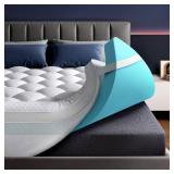 2.5\" Cooling Gel Infused Memory Foam Mattress Pad Queen - Retail: $130