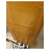 BERPET Wooden Podium Stand with Footrest, 43âRolling Lectern with Storage, 23.6â Desktop, Built-in Cable Holes, Sturdy Base, Mobile Pulpit for Churches, Conferences & Classrooms - Retail: $2