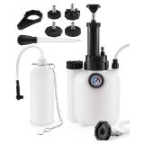 FAITIO 3L Brake Fluid Bleeder Kit w/ 1L Catch Bottle, Pressure Brake Bleeding Tool, Manual Power Bleeder Pump for Brakes and Clutch System, Includes 43.5/45/49.5/50.7mm Master Cylinders Caps - Retail: