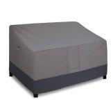 Easy-Going Waterproof Outdoor Loveseat, Heavy Duty 2-Seater Patio Couch, Windproof Outdoor Furniture with Air Vent (76W x 32.5D x 33H inch, Gray/Dark Gray) - Retail: $31