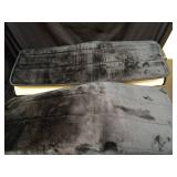 Set of 2-Buganda Memory Foam Bath Mat, 47\" x 32\", Ultra Soft and Non-Slip Bathroom Rugs, Water Absorbent and Machine Washable Bath Rug Runner for Bathroom, Shower, and Tub, Black - Retail: $80