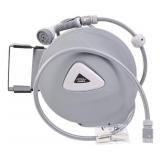 Retractable Garden Water Hose Reel Storage Gun Rewind Wall Mount 32Feet/65Feet/100Feet (32 Feet) - Retail: $28