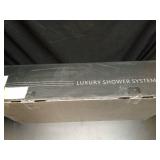 EVERSTEIN 10\" High-Pressure Rainfall Shower Faucet with Handheld Spray, Wall Mount Dual Shower Head System with Slide Bar (Matte Black) - Retail: $287