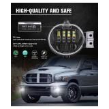 BICYACO New Version LED Fog Light Compatible with Dodge Ram 1500 2002-2008 Dodge Ram 2500/3500 Pickup Truck 2003 2004 2005 2006 2007 2008 2009-1 Pair Black - Retail: $70