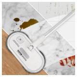 Hover Cordless Electric Mop, Up to 70 mins Powerful Battery, Electric Spin Mop with Dual Spinning Heads, 4 Microfiber Pads & 2 Floor Scrubber Pads, for Hardwood/Bathroom/Tile Floor Cleaning - Retail: 