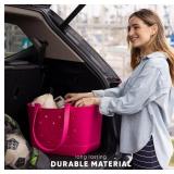 Simple Modern Extra-Large Beach Bag | Waterproof Getaway Rubber Tote with Zipper Pocket for Travel, Pool, Boat, Groceries, Sports | Almond Birch - Retail: $64