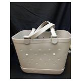 Simple Modern Extra-Large Beach Bag | Waterproof Getaway Rubber Tote with Zipper Pocket for Travel, Pool, Boat, Groceries, Sports | Almond Birch - Retail: $64